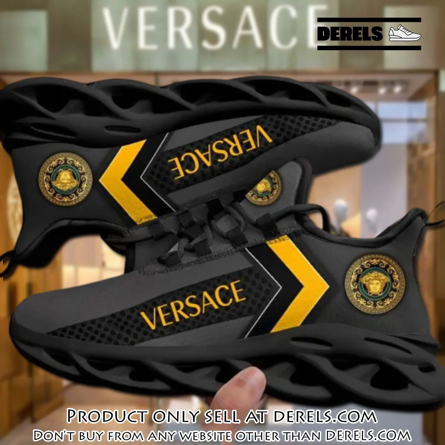Versace black premium max soul shoes luxury brand gifts for men women dr2038929